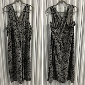 OLD NAVY Leopard Print Cross Back Dress Size XXL